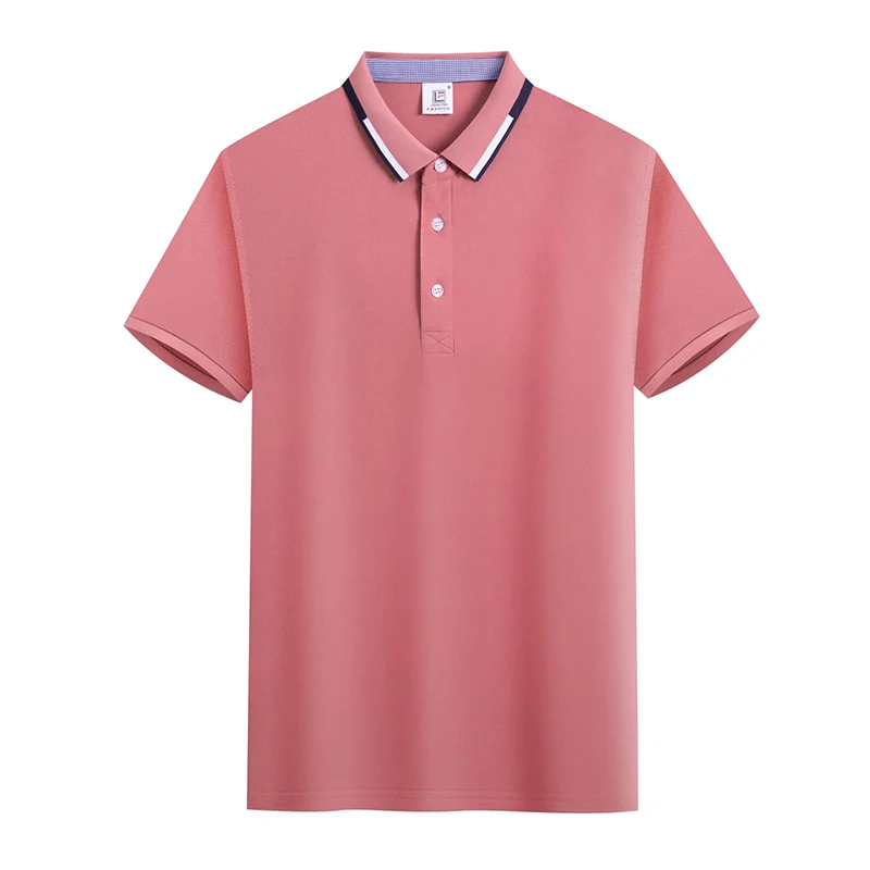 Is poloshirt med figurstribet hals